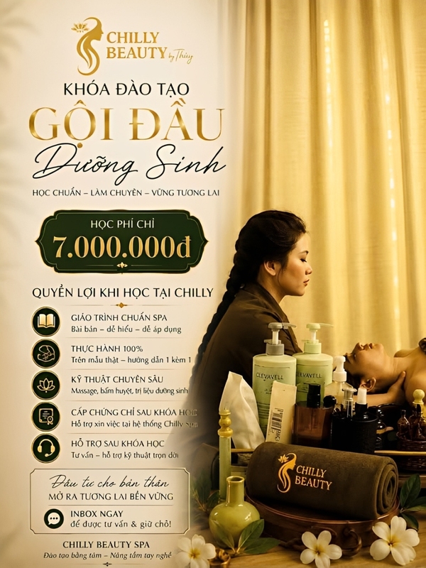 Khóa Học Gội Đầu Dưỡng Sinh Chuyên Nghiệp
